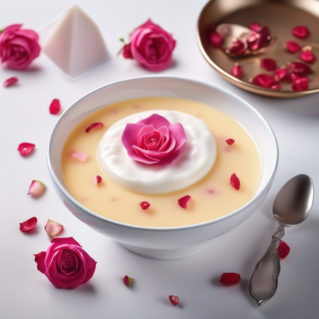 Milk Pudding with Rose Water