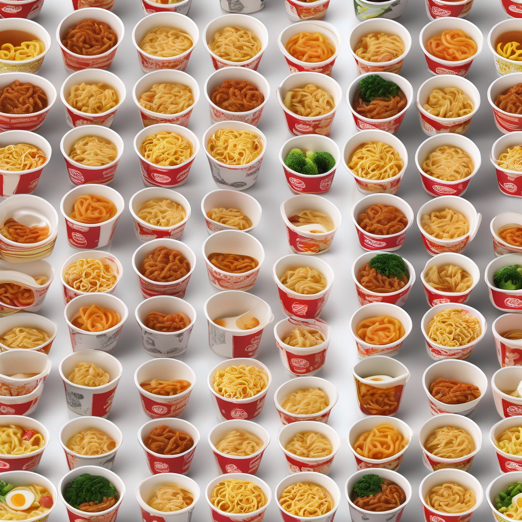 Processed Instant Ramen Cups