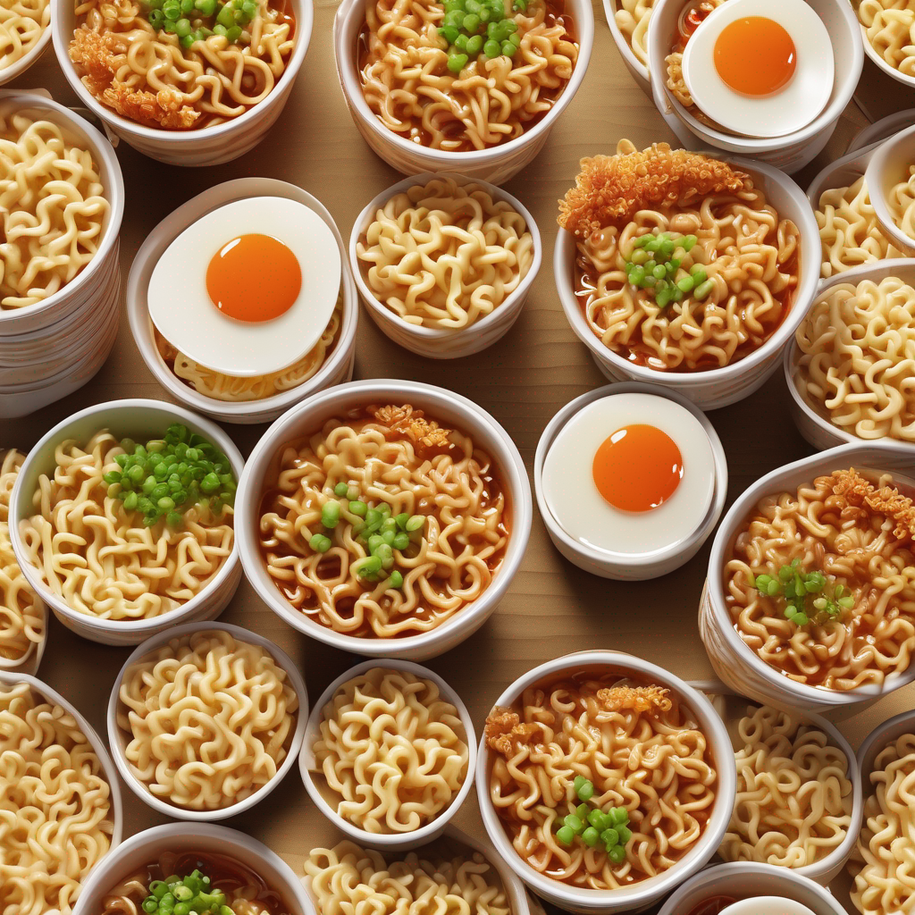 Processed Instant Ramen Noodle Cups